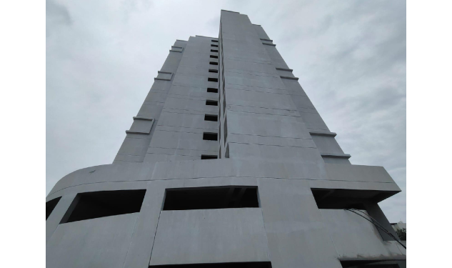 DRA Trinity construction update on 30-10-2025 showing East Side Elevation in Navalur, OMR, Chennai.